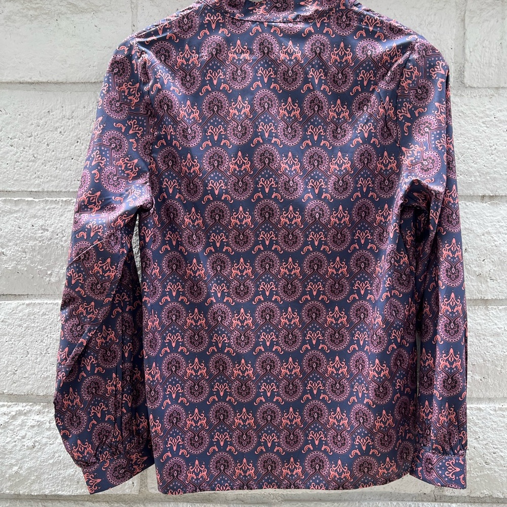 Misslook paisley like print long sleeve blouse — size small - Picture 3 of 7